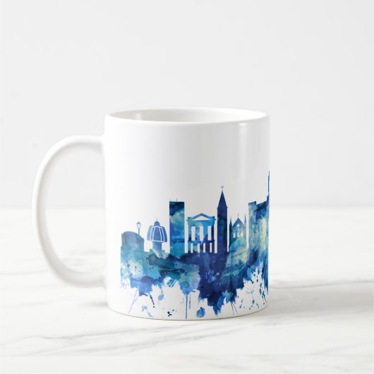 Mug Chennai Tamil Nadu Skyline Blue (Gauche)