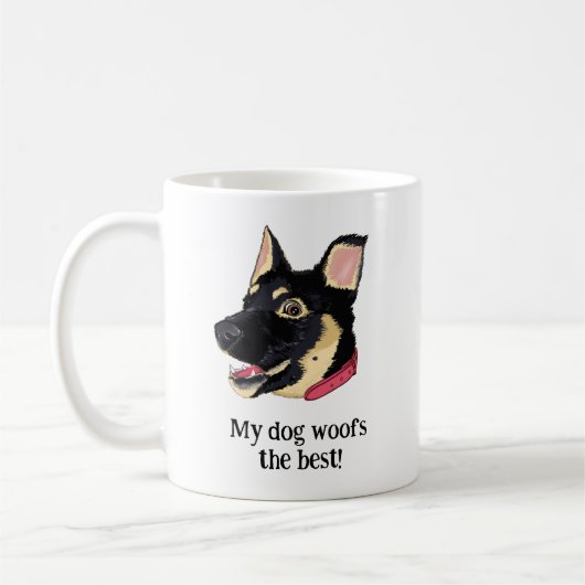 Mug Chepherd allemand mignon - Amoureux des chiens (Gauche)
