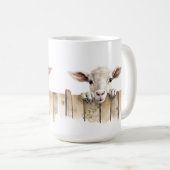 MUG CHÈQUE BLANCHE ADORABLE SURPLOMBANT LA FENÊTRE (Devant droit)
