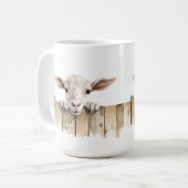 MUG CHÈQUE BLANCHE ADORABLE SURPLOMBANT LA FENÊTRE (Devant gauche)