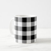 Mug Chèque de bison noir et blanc (Devant gauche)