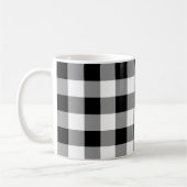 Mug Chèque de bison noir et blanc (Gauche)