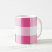 Mug Chèque de buffle blanc rose (Devant droit)