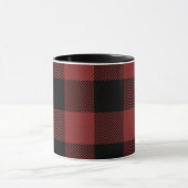 Mug Chèque de Buffle Noir Rouge (Centre)