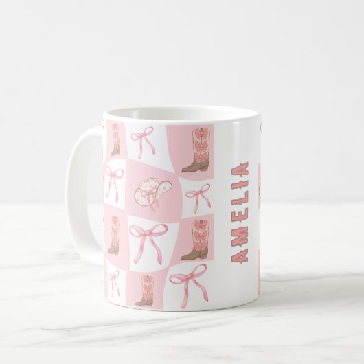 Mug Chèque de démarrage et de démarrage pour fille ros (Devant gauche)