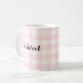Mug Chèque Motif à café rose doux (Devant gauche)