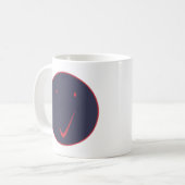 Mug Chèque - Tic, Rouge/Bleu. (Devant gauche)