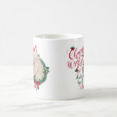 Mug CHÈQUE | Voeux de Noël Bébé Chèvre Baisers Angora (Centre)