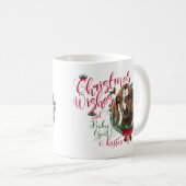 Mug CHÈQUE | voeux de Noël Bébé Chèvre Baisers Boer (Devant droit)