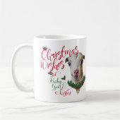 Mug CHÈQUE | voeux de Noël Bébé Chèvre Baisers LaManch (Gauche)