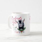 Mug CHÈQUE | voeux de Noël Bébé Chèvre Baisers Nigéria (Devant gauche)