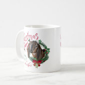 Mug CHÈQUE | voeux de Noël Bébé Chèvre Baisers Nubian  (Devant gauche)