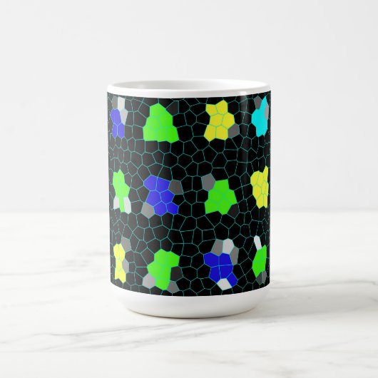 Mug Chèques En Verre Coloré Opalescent, (Centre)