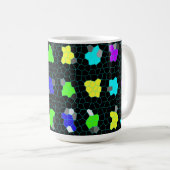 Mug Chèques En Verre Coloré Opalescent, (Devant droit)