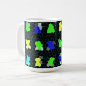 Mug Chèques En Verre Coloré Opalescent, (Devant gauche)