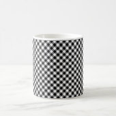 Mug Chèques En vichy diagonales en noir et blanc (Centre)