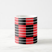 Mug Chèques et bandes rouges noirs (Centre)
