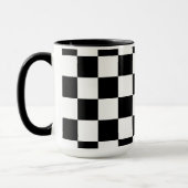 Mug Chèques et tourbillons - Noir et Blanc (Gauche)
