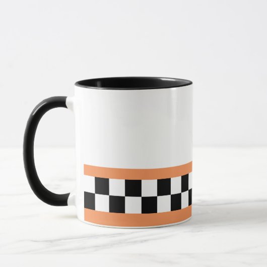 Mug chèques rayés cantaloup (Gauche)