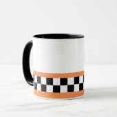 Mug chèques rayés cantaloup (Devant gauche)