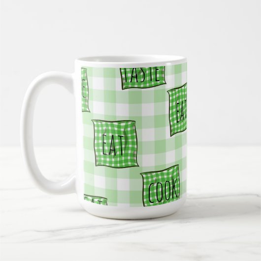 Mug Chèques verts et blancs (Gauche)