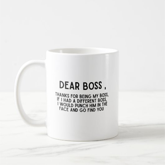 Mug Cher Boss Funny Office (Gauche)