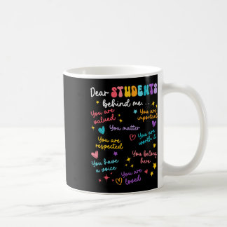 Mug Cher étudiant derrière moi, retour à l'école, prof