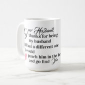 Mug Cher mari, merci d'être mon mari (Devant gauche)
