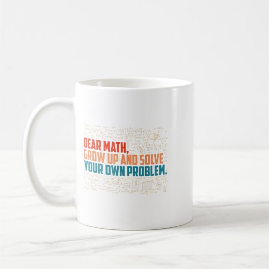 Mug Cher Math Augmente Des Maths Drôle Dire (Gauche)