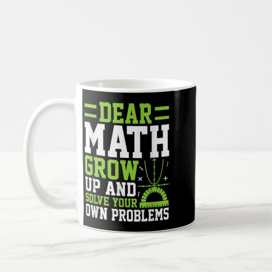 Mug Cher Math Augmente Et Résoudre Vos Propres Problèm (Gauche)