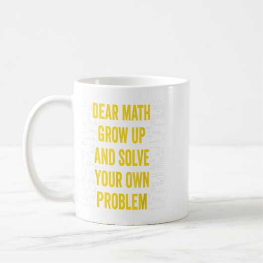Mug Cher Math Résolvez votre propre problème Citation (Gauche)