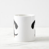 Mug Cher noir et Tan Long Haired Chien chiot (Centre)
