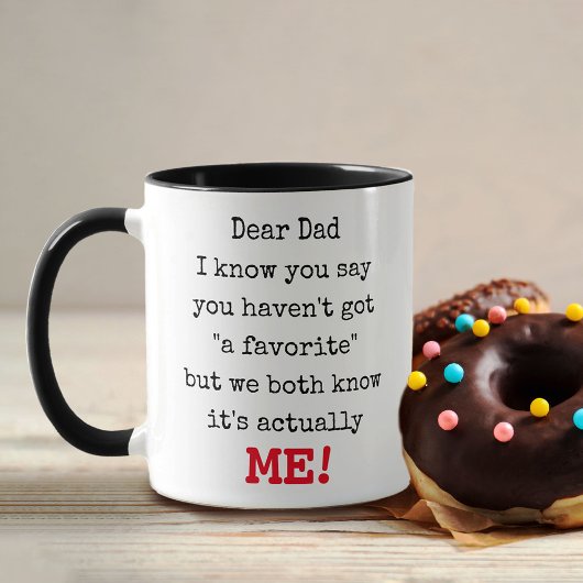 Mug Cher papa de votre préféré - Drôle de la typograph