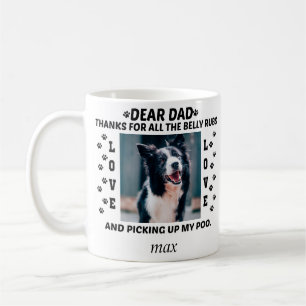 Mug cher papa dog Photo Collage et nom personnalisé