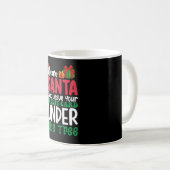 Mug Cher Papa Noël Laissez Simplement Votre Carte Banc (Devant droit)