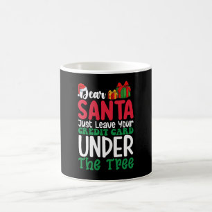 Mug Cher Papa Noël Laissez Simplement Votre Carte Banc