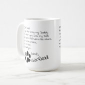 Mug Cher papa papa papa maman papa personnalisable Nom (Devant gauche)