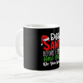 Mug Cher Père Noël avant de vous expliquer combien en (Devant gauche)