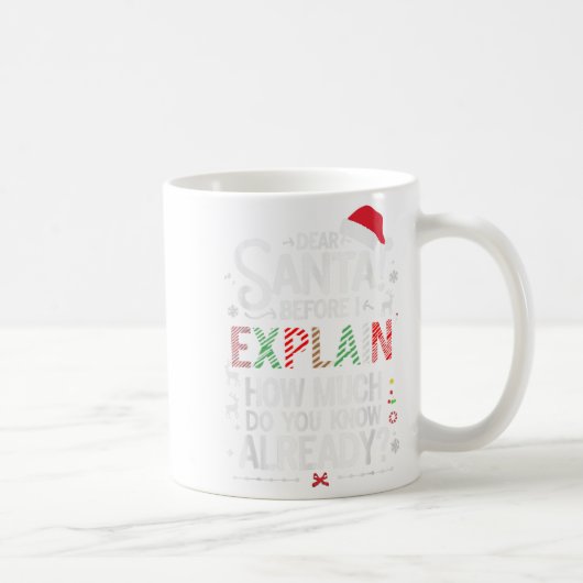 Mug Cher Père Noël avant d'expliquer combien en savez- (Droite)