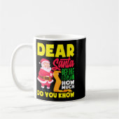 Mug Cher Père Noël avant d'expliquer combien vous save (Gauche)