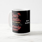 Mug Cher Père Noël, Avant D'Expliquer La Citation De N (Devant gauche)
