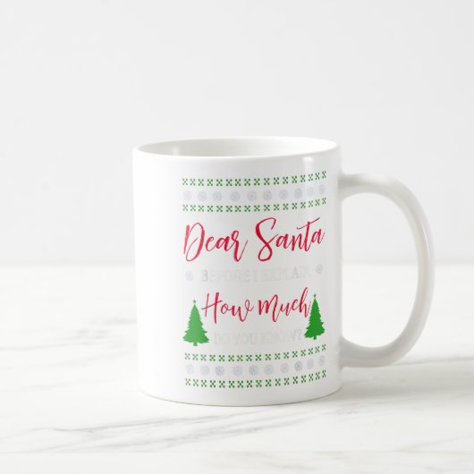 Mug Cher Père Noël Avant D'Expliquer - Noël Humoristiq (Droite)