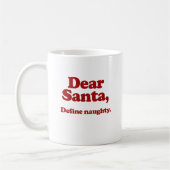 Mug Cher Père Noël, définissent vilain (Gauche)