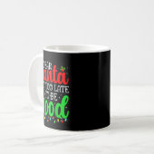 Mug Cher Père Noël Est-Il Trop Tard Pour Être Sage Drô (Devant gauche)