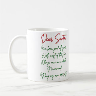 Mug Cher Père Noël, j'achèterai mes propres affaire