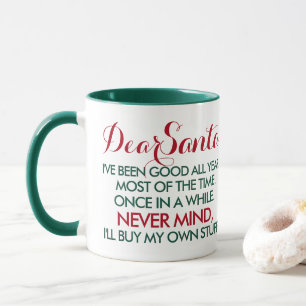 Mug Cher Père Noël, j'ai été bon toute l'année Typogra