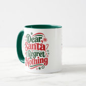 Mug Cher Père Noël, je ne regrette rien (Devant gauche)