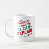 Mug Cher Père Noël, Je Peux Expliquer (Gauche)