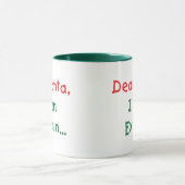 Mug Cher Père Noël, je peux expliquer - Lettre amusant (Centre)