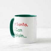 Mug Cher Père Noël, je peux expliquer - Lettre amusant (Devant gauche)